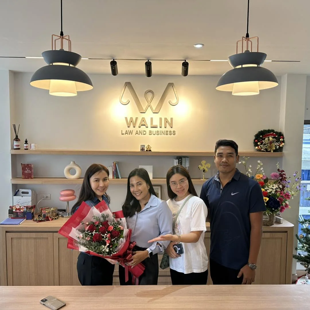 Walin welcoming visitors at her Krabi law office